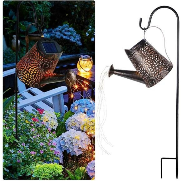 Accents 1 Pack Outdoor Solar Watering Can Garden Light Metal